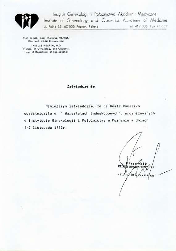 Instytut Ginekologii i Położnictwa Akademi Medycznej w Poznaniu