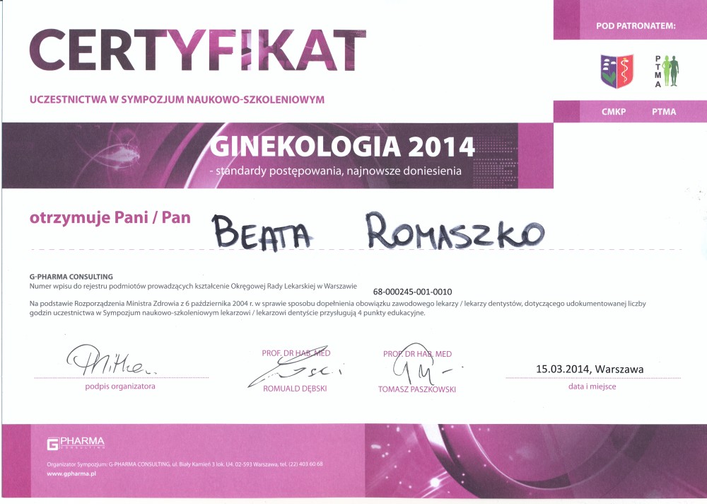 Ginekologia 2014