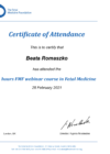 FMF webinar course in Fetal Medicine.  The Fetal Medicine Foundation.