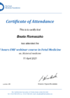 Maternal medicine. FMF webinar course in Fetal Medicine. The Fetal Medicine Foundation.