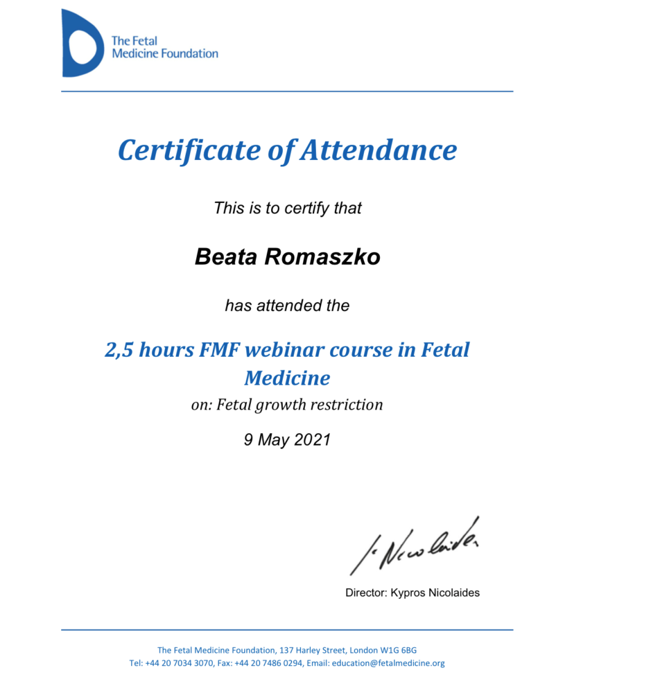 Fetal growth restriction.  FMF webinar course in Fetal Medicine.  The Fetal Medicine Foundation.